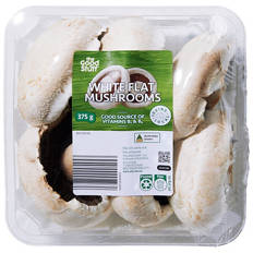 White Flat Mushrooms 375g